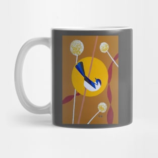 Retro Style Fairy Wren bird art Mug